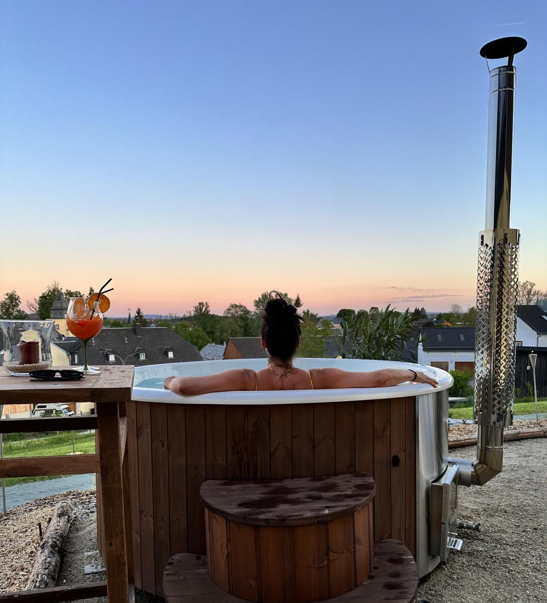 Chalet-Ferienwohnung Schlossblick, 51 Qm, Wellness/Fitness/Sauna - Bergroedelhof Feilitzsch Dış mekan fotoğraf